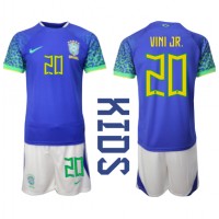 Brazil Vinicius Junior #20 Replica Away Minikit World Cup 2022 Short Sleeve (+ pants)